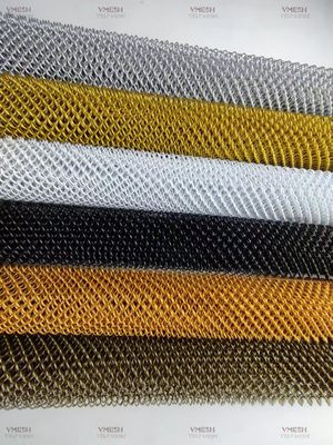 Warna abu-abu Aluminium Dekoratif Rantai Link Mesh Tirai Untuk Partisi Layar