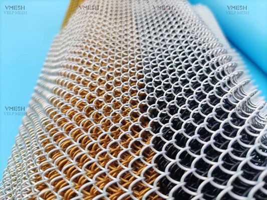 Partisi Layar Tirai Rantai Wire Mesh Dekoratif Menenun Hiasi Wire Mesh