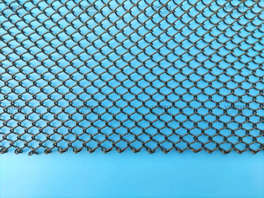 Partisi Layar Tirai Rantai Wire Mesh Dekoratif Menenun Hiasi Wire Mesh