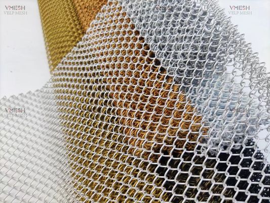 Tirai Kumparan Jaring Aloi Aluminium Dekoratif Tirai Jaring Surat Rantai Tirai Logam Hotel