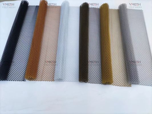 Tirai Wire Mesh Tirai Aluminium Cascade Coil untuk Partisi Ruang