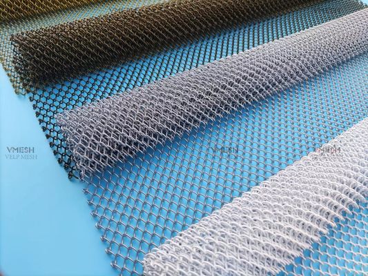 Tirai Wire Mesh Tirai Aluminium Cascade Coil untuk Partisi Ruang