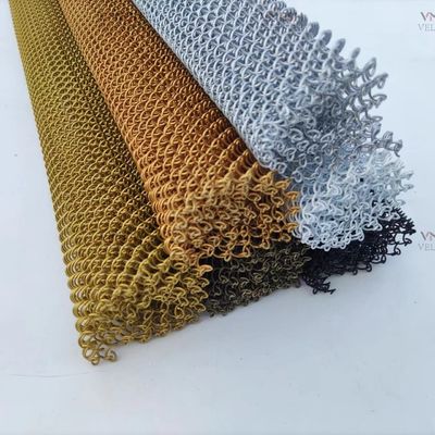 Tirai Rantai Aluminium Dekoratif Tirai Cascade Coil Tirai Wire Mesh