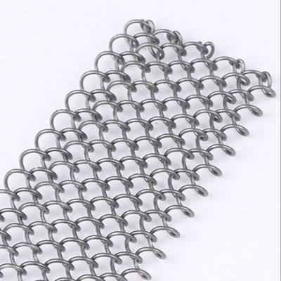 Gold Color Anti Rust Aluminium Dekoratif Mesh Metal Coil Drapery