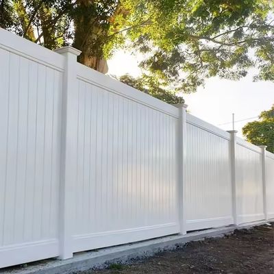 Fireproof Outdoor Putih Plastik Vinyl Pvc Privacy Fence Untuk Dekorasi Taman