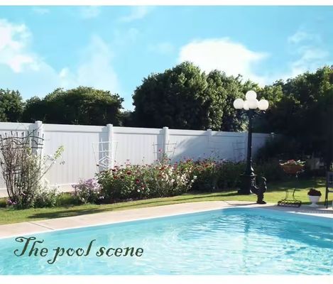 Daya tahan 6 * 8 kaki perawan PVC Murah Full Privacy Pagar