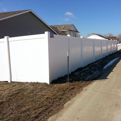 Panel bahan perawan dan tiang 6ft H X8ft W Vinyl PVC Plastik Privacy Fence