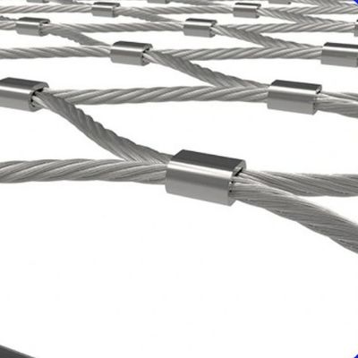 Fleksibilitas Tinggi Stainless Steel Woven Wire Rope Mesh Knot