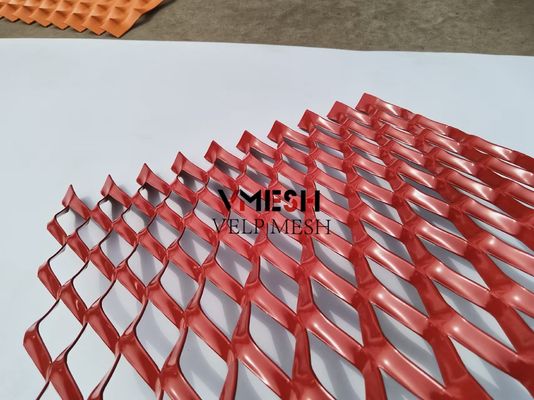 Dekorasi Aluminium Expanded Mesh Ceiling Facade Metal Mesh Metal Divider Sheet