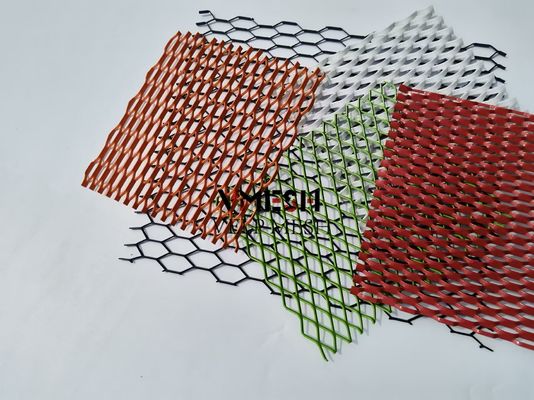 Dekorasi Aluminium Expanded Mesh Ceiling Facade Metal Mesh Metal Divider Sheet