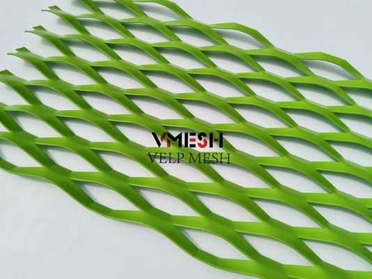 Aluminium Langit-langit Cladding Dinding Diekspansi Mesh Diamond Disesuaikan