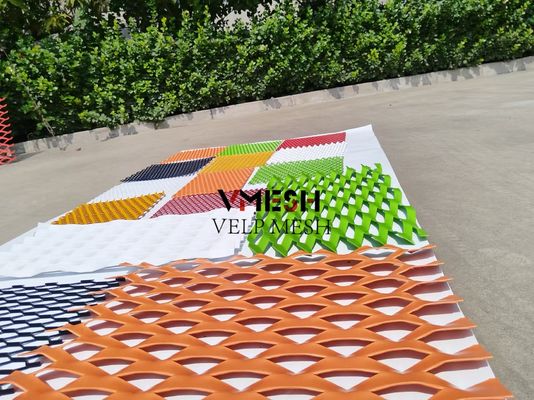 Dekorasi Fasad Aluminium Mesh Expanded Screen Powder Coated