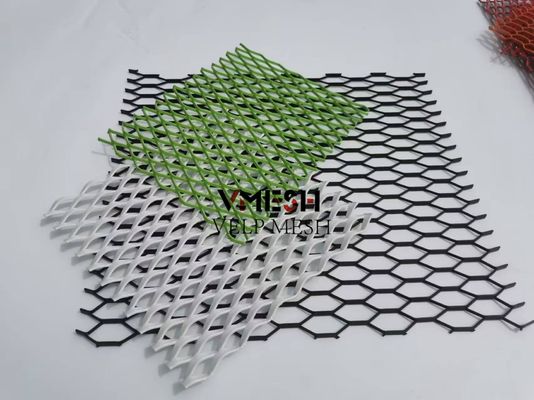 Arsitektur Metal Mesh Bangunan Fasad Panel Langit-langit Aluminium Metal mesh diperluas