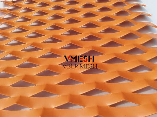 PVDF Aluminium Facade Mesh Bangun Logam Piring Ekspansi Eksterior Lapisan
