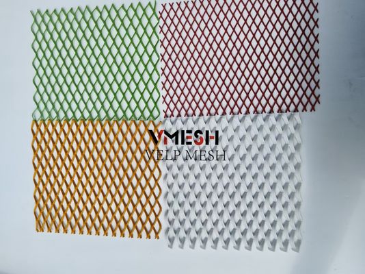 PVDF Aluminium Facade Mesh Bangun Logam Piring Ekspansi Eksterior Lapisan