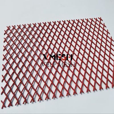 Dekoratif Aluminium Diamond diperluas Metal Mesh Panel Untuk dinding