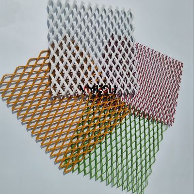 2mm Plat Aluminium Expanded Cladding Dekoratif Mesh Metal Screen