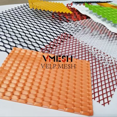 Hexagonal Dekoratif Screen Metal Panel Aluminium Grid Wire Mesh