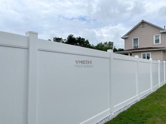 Easy Installation White Outdoor Vinyl Fence Cantik dan tahan lama