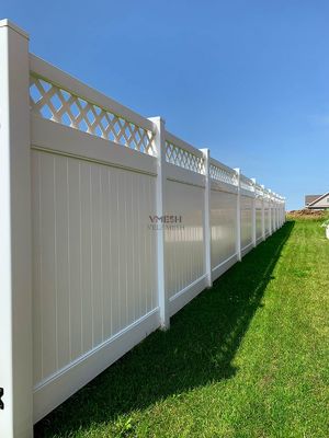Luar ruangan 1.8m x 2.4m Vinyl Privacy Fence Untuk Taman Pool House Villa