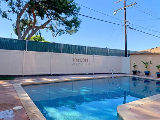 Courtyard Swimming Pool Custom Vinyl Pagar 6x8ft
