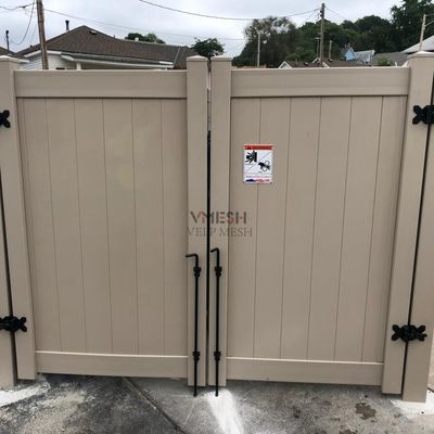 Panel pagar privasi plastik PVC vinyl putih ramah lingkungan