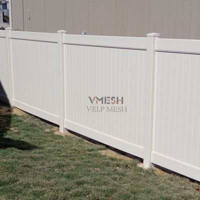 Panel pagar privasi plastik PVC vinyl putih ramah lingkungan