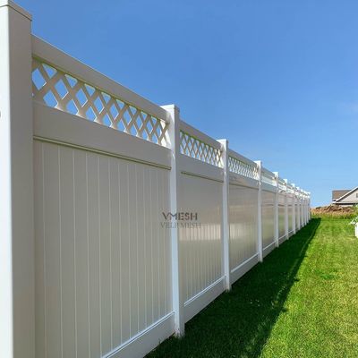 Pagar Privasi Kisi Vinyl PVC Murah Putih Taman Luar Ruangan 6Ft