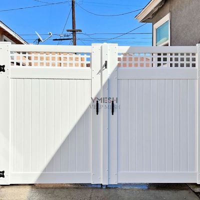 Pagar Privasi Kisi Vinyl PVC Murah Putih Taman Luar Ruangan 6Ft