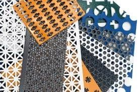 Desain Custom Round Triangle Hole Aluminium Stainless Steel Perforated Sheet Untuk Mesh Dekoratif