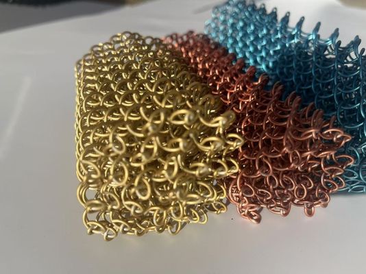 Desain Modern Tirai Rantai Stainless Steel 304 dengan Ukuran Apertur 6mm untuk Jaring Logam Arsitektur