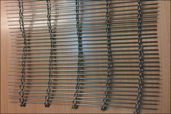 Customized Wire Diameter Powder Coated High Strength Stainless Steel Wire Mesh untuk dekorasi arsitektur