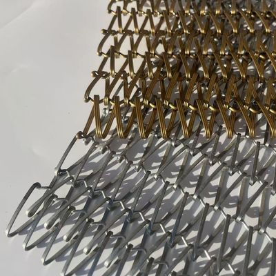 Stainless Steel 304 / 316 Woven Metal Mesh Arsitektur Mesh Screen