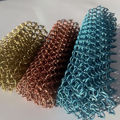 Permukaan Warna -warni Aluminium Tenunan Link Tirai Kawat Kawat