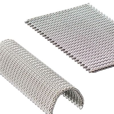 Dekoratif Stainless Steel Flat Spiral Woven Wire Mesh Untuk Dinding Tirai
