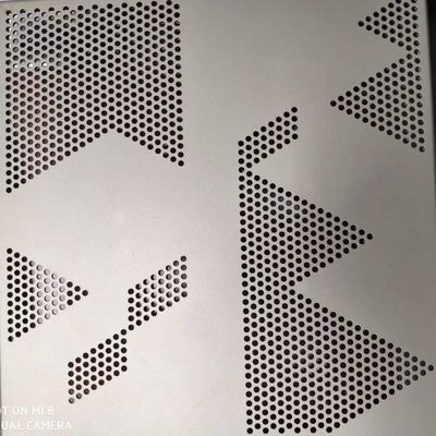 Desain Custom Round Triangle Hole Aluminium Stainless Steel Perforated Sheet Untuk Mesh Dekoratif