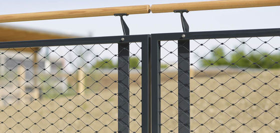 Jaring Kawat Tali Baja Tahan Karat untuk Layar Berlian Arsitektur Fleksibel Kandang Hewan Kebun Binatang Aman