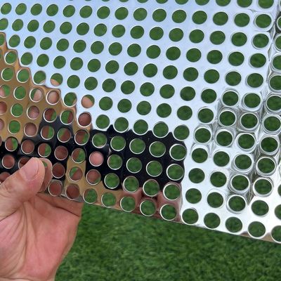 4 * 8ft stainless steel lurus bulat lubang pola perforated sheet