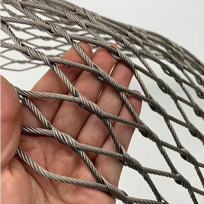 Disesuaikan handwoven stainless steel Wire Rope Net Anti Jaring Jatuh