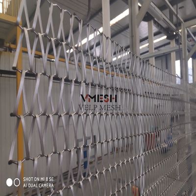 Arsitektural sabuk stainless steel 316 Woven logam spiral dekoratif mesh