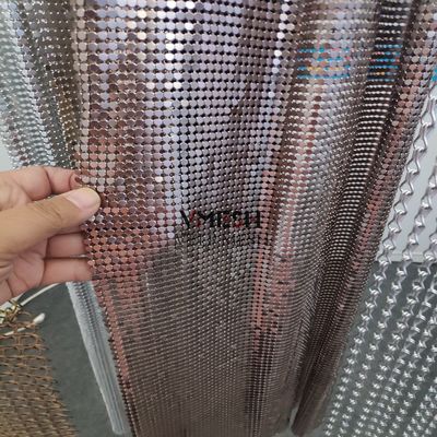 Aluminium Coil Drapery Woven Wire Mesh Metal Curtain untuk Dekorasi Rumah