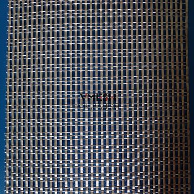 Ruang Kantor Modern Dekoratif Wall Cladding Stainless Steel Crimped Wire Mesh Panel