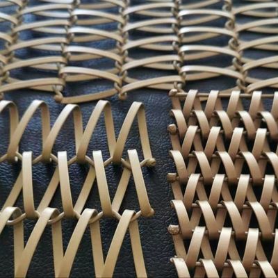 Dutch Weave Dekoratif Emas Bar Stainless Steel Dekoratif Metal Tirai