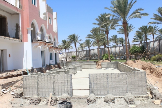 Galvanized Steel Cement Pouring Formwork Mesh untuk Kolam Renang