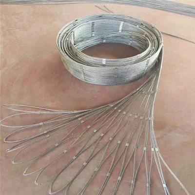 Kualitas tinggi SS304/316 stainless steel rope mesh dengan diameter kawat 1,5mm/2mm/2,5mm dan pembukaan mesh 25*25mm/30*30mm/50*50mm