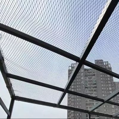 Stainless Steel 304 Wire Rope Mesh Kekuatan Tinggi 50 * 50 Mesh Pembukaan Struktural Kabel Mesh