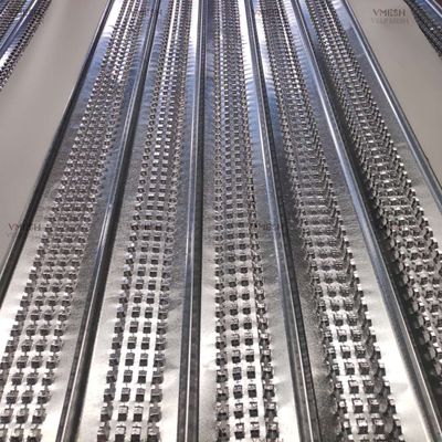 Bahan Bangunan Konstruksi Reng Logam Rib Tinggi Panel Galvanis Lebar 450mm