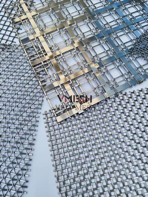 Dekoratif Stainless Steel Metal Coil Mesh Tirai untuk Langit-langit Fitur Salon Kecantikan Interior Partisi