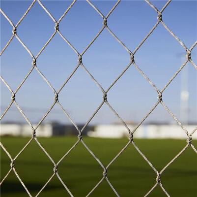 SS316 Stainless Steel Wire Rope Mesh Flexible Woven Untuk Perlindungan Balkon Aviary