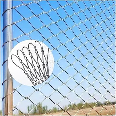 SS316 Stainless Steel Wire Rope Mesh Flexible Woven Untuk Perlindungan Balkon Aviary